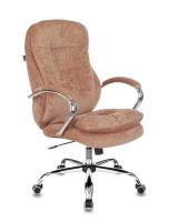 Кресло руководителя Бюрократ T-9950SL Fabric светло-коричневый Velvet 90 крестовина металл хром фото Кресло руководителя Бюрократ T-9950SL Fabric светло-коричневый Velvet 90 крестовина металл хром. Фото №1