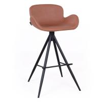 Стул барный  Болтон светло-коричневый  с черными ножками фото Стул барный  Болтон светло-коричневый  с черными ножками. Фото №1