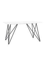 Стол обеденный Сакраменто 140*90 белый стеклянный фото Стол обеденный Сакраменто 140*90 белый стеклянный. Фото №1