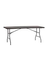 Стол складной чемодан пластиковый Кейт 180 коричневый. Фото №1