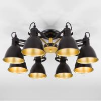 Люстра на штанге Eurosvet Denley 70112/8 черный фото Люстра на штанге Eurosvet Denley 70112/8 черный. Фото №1