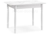 Стол Зедонг сабия / белые точёнки фото Стол Зедонг сабия / белые точёнки