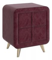 Тумба прикроватная Софи 2, (480х370х580) бордо (велюр). Фото №1
