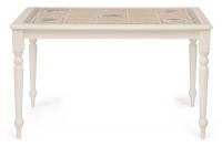 Стол обеденный с плиткой СТ 3349 (Прованс) (Античный белый)