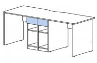 Стол на два рабочих места с тумбами Силуэт фото Стол на два рабочих места с тумбами Силуэт. Фото №1
