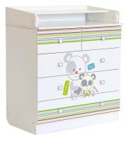 Комод пеленальный Polini kids Simple 1780 Панды, белый фото Комод пеленальный Polini kids Simple 1780 Панды, белый. Фото №1