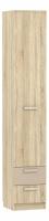 Акварель НМ 013.01-02 М1 Шкаф для белья с ящиками Капучино/Дуб сонома, Дуб Сонома. Фото №1