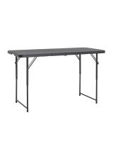 Стол складной чемодан пластиковый Кейт 120 коричневый. Фото №1