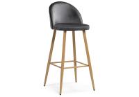Барный стул Dodo 1 dark grey with edging / wood Барный стул Dodo 1 dark grey with edging / wood