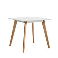 Стол M-407/80 белый матовый/бук. Фото №1