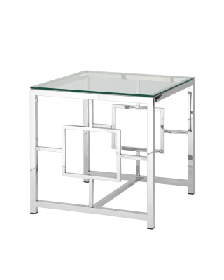 Журнальный столик 55*55 БРУКЛИН серебро. Фото