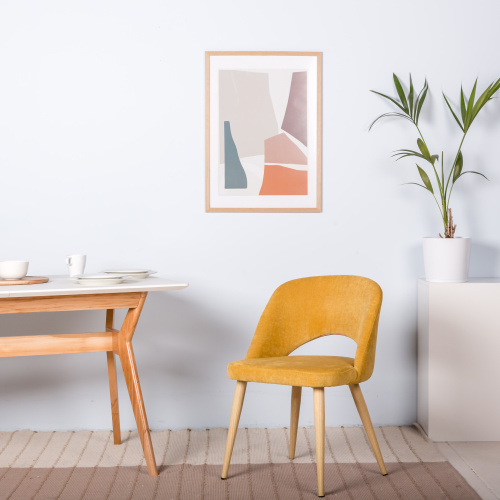 Кресло Lars Жёлт/Натуральный Дуб. Фото №7