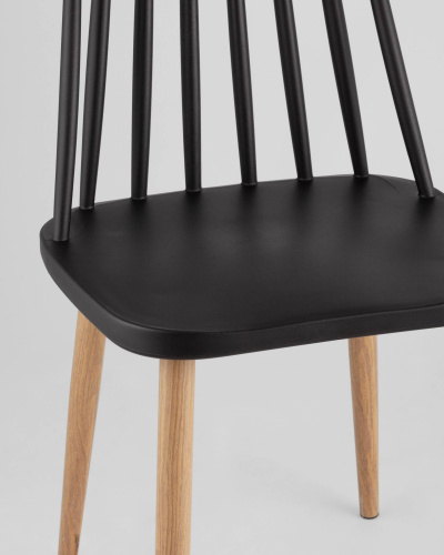 Стул Морган пластиковый черный. Фото №9