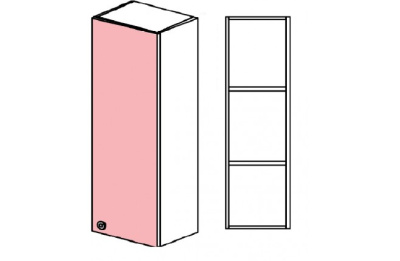 Шкаф навесной узкий высокий Силуэт. Фото