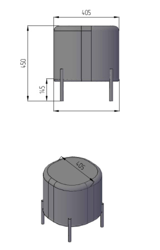 Пуф малый Gawaii Зеленый. Фото №3