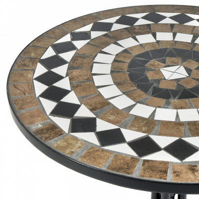 Стол Secret de Maison ROMEO (mod. PL08-7451RV) металл, 60*72см, черный /плитка калейдоскоп фото Стол Secret de Maison ROMEO (mod. PL08-7451RV) металл, 60*72см, черный /плитка калейдоскоп. Фото №2