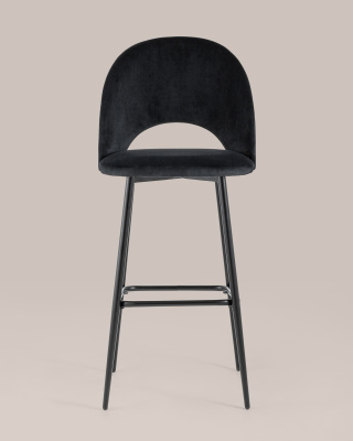 Стул барный Меган велюр черный. Фото №5