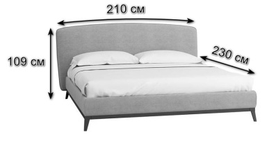 Кровать с ортопедическим основанием и ящиком Сканди Лайт 1.8 Грей фото Кровать с ортопедическим основанием и ящиком Сканди Лайт 1.8 Грей. Фото №3