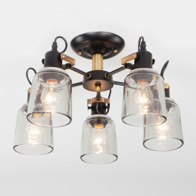 Потолочная люстра Eurosvet Astor 70111/5 черный фото Потолочная люстра Eurosvet Astor 70111/5 черный. Фото №2