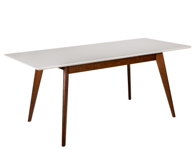 Стол Лунд раскладной 140-180 ОРЕХ-Белый фото Стол Лунд раскладной 140-180 ОРЕХ-Белый. Фото №2