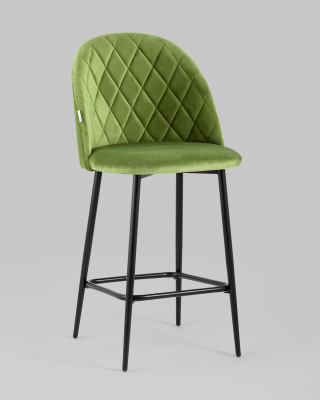 Стул полубарный Марсель велюр травяной. Фото