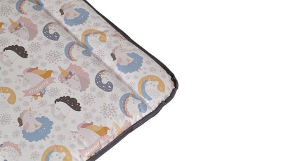 Матрас пеленальный Polini kids Волшебный Единорог, серый. Фото