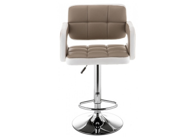 Барный стул Bent бежевый / белый фото Барный стул Bent бежевый / белый. Фото №2