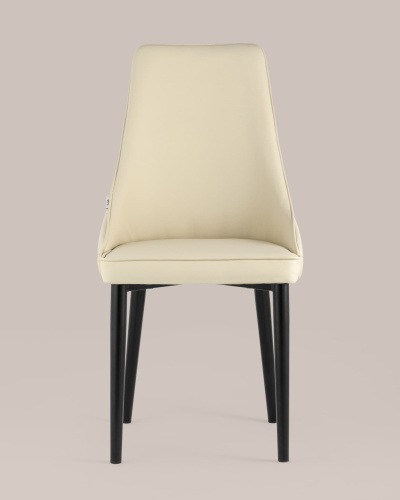 Стул Луис экокожа кремовый черные ножки. Фото №5