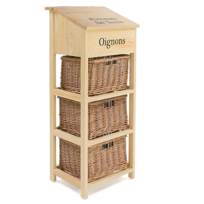 Тумба Legumes PE-09 с 3-мя корзинами и ящиком. Фото №2