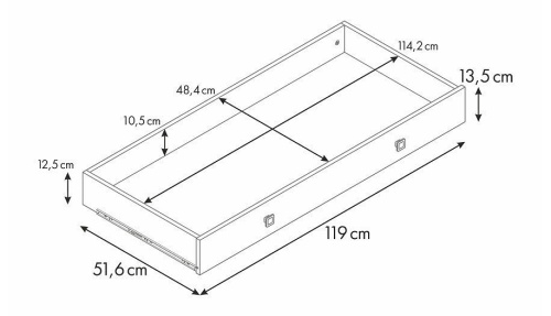 Ящик для кровати Polini kids Simple 304, белый. Фото №11