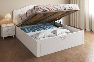 кровать АС-30 (1600*2000) Ассоль с ламелями и п/м белое дерево фото кровать АС-30 (1600*2000) Ассоль с ламелями и п/м белое дерево. Фото №3