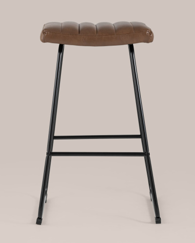 Стул барный Ковбой экокожа коричневый. Фото №5