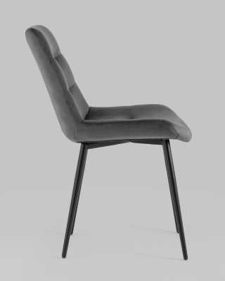 Стул Остин велюр тёмно-серый. Фото