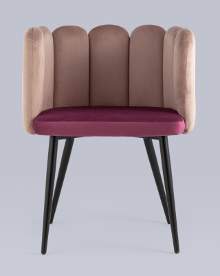 Кресло Карнавал пыльно-розовое/бордо. Фото №5