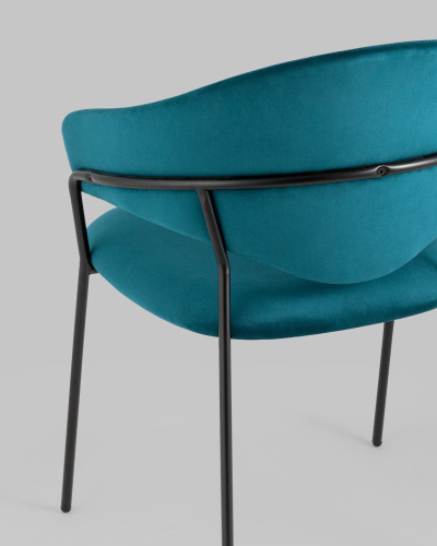 Стул Алексис велюр сине-зелёный. Фото №8