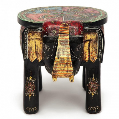 Столик Secret De Maison SLON ( mod. ET-001) дерево, 44х44х44см, этническая роспись фото Столик Secret De Maison SLON ( mod. ET-001) дерево, 44х44х44см, этническая роспись. Фото №2