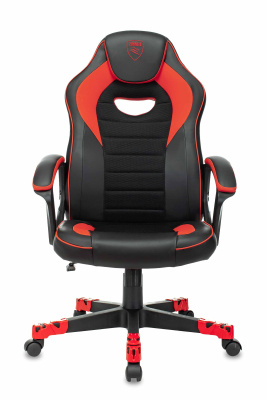 Кресло игровое Zombie GAME 16 черный/красный текстиль/эко.кожа крестовина пластик фото Кресло игровое Zombie GAME 16 черный/красный текстиль/эко.кожа крестовина пластик. Фото №4