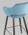Стул барный Саймон велюр пыльно-голубой фото Стул барный Саймон велюр пыльно-голубой. Фото №8