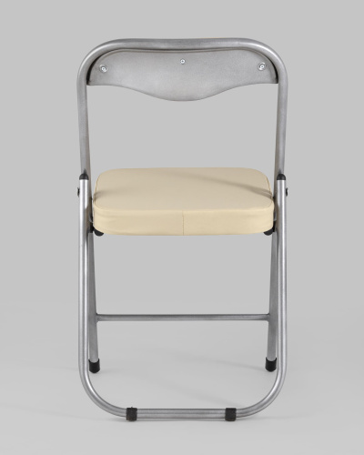 Стул складной ДЖОН металлик, кремовый. Фото №6