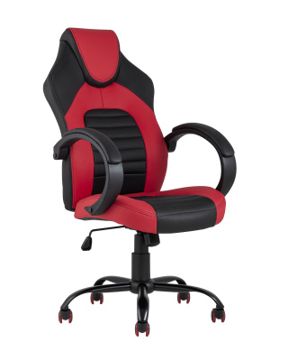 Кресло игровое TopChairs Racer Midi черно-красное фото Кресло игровое TopChairs Racer Midi черно-красное. Фото №2