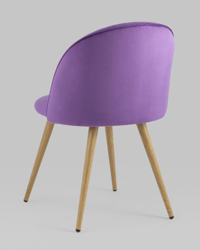 Стул Лион Страйпс велюр лиловый. Фото №7