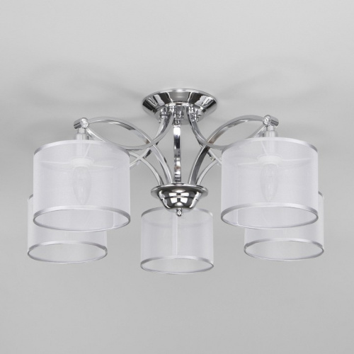 Потолочная люстра Eurosvet Fabiola 60109/5 хром. Фото №1