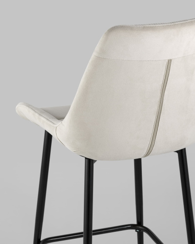 Стул полубарный Флекс велюр бежевый. Фото №8