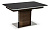 Стол RADCLIFFE( Mod. EDT-VG002) мдф high glossy, закаленное стекло, 120/150x80x75, коричневый, стекло черное