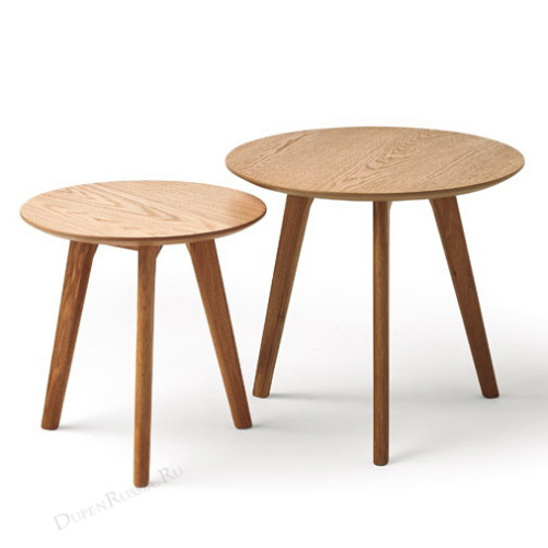 Комплект из двух круглых столиков CT-911 Дуб. Фото №1