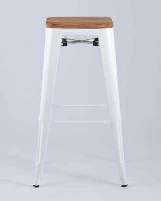 Стул барный TOLIX WOOD белый глянцевый фото Стул барный TOLIX WOOD белый глянцевый. Фото №5