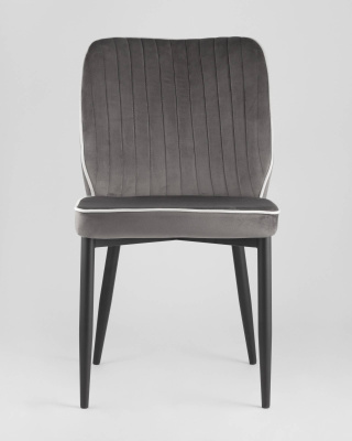 Стул Лоренс велюр антрацитовый. Фото