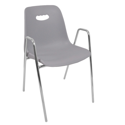 Стул Venezia-4 высокие ножки с подлокотниками каркас хром фото Стул Venezia-4 высокие ножки с подлокотниками каркас хром. Фото №3