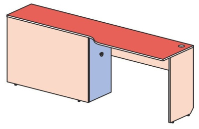 Стол-тумба для двухэтажного блока Силуэт. Фото