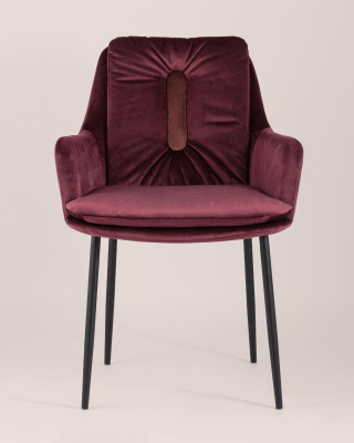 Кресло Саманта велюр бордовый. Фото №5